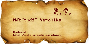 Máthé Veronika névjegykártya