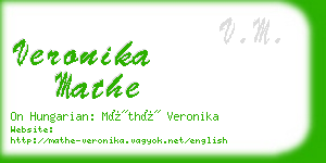 veronika mathe business card